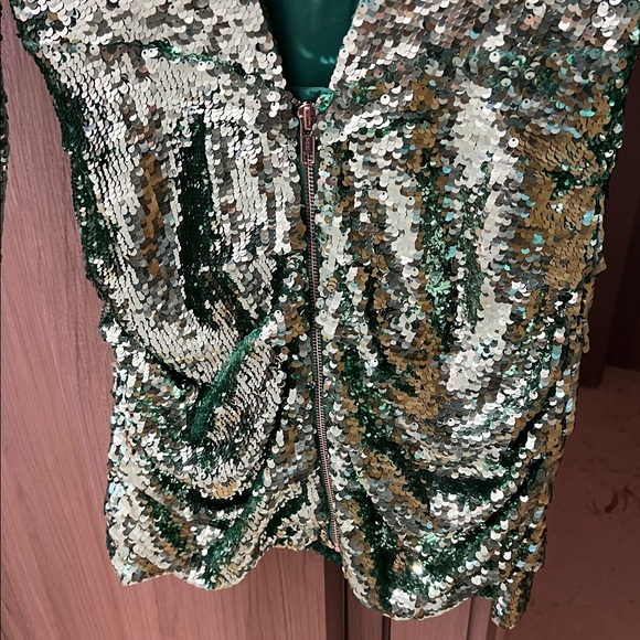 $285 For Love and Lemons Marais Sequin Mini Dress S - Picture 8 of 12
